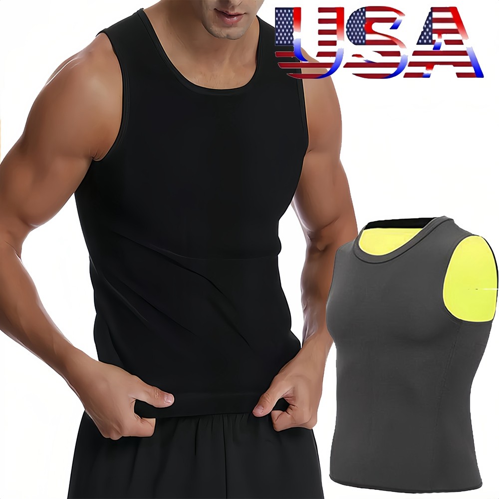 Shaper top for Men Slimming Tank Compression Shirt Gynecomastia Belly Shapewear