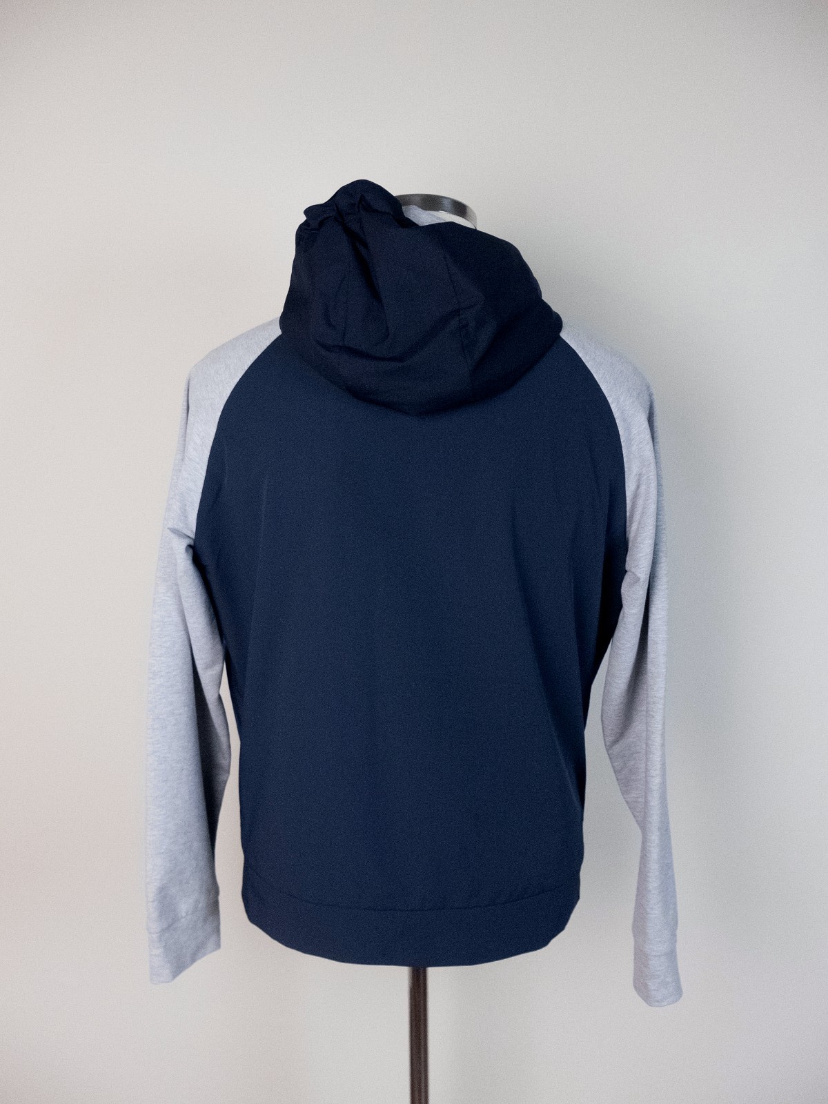 (NO CUSTOMS TAX) PAUL & SHARK navy blue paneled hooded casual jacket Size Large