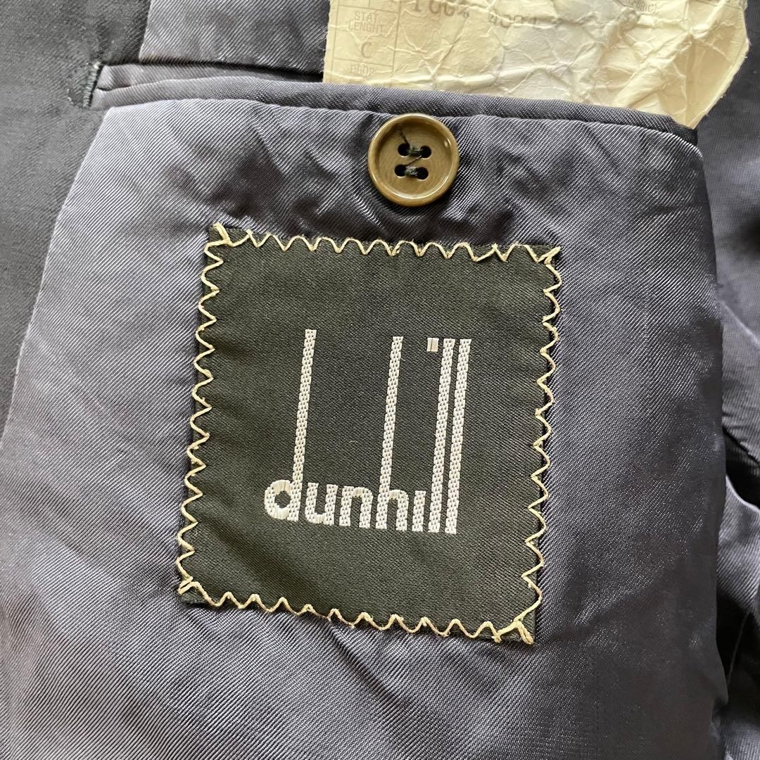 Dunhill Navy Blue Vintage Tailored Jacket Italy Gold Button L Used