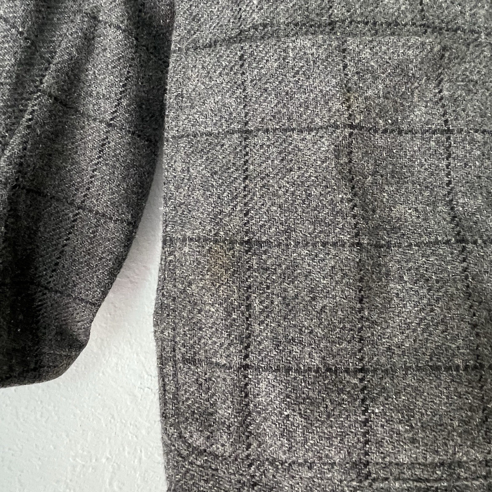 Private White V.C. Overshirt Jacket Grey Wool Tweed Size 6 England