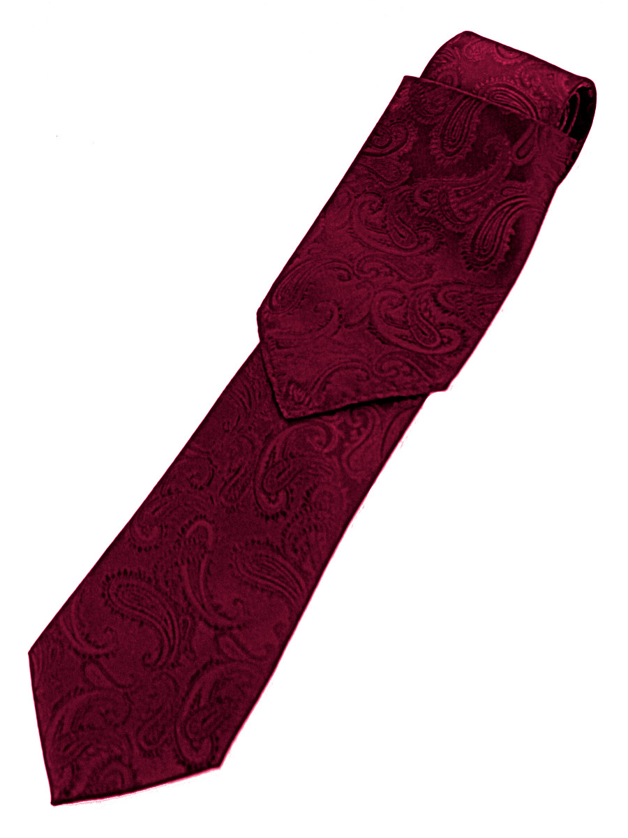 MEN’S BURGUNDY PAISLEY FORMAL TUXEDO VEST, TIE & HANKIE SET. WEDDING FORMAL PROM