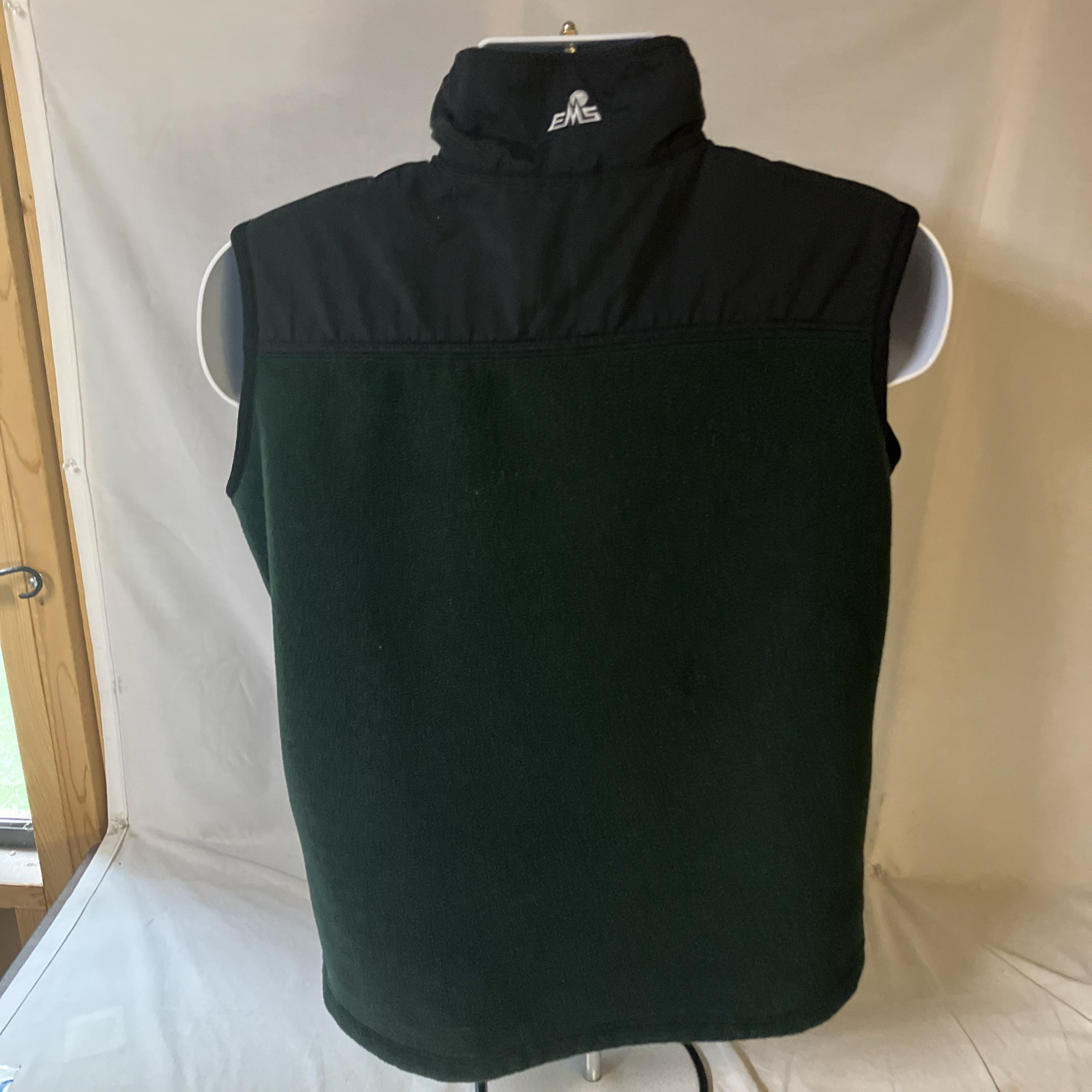 Eastern Mountain Sports EMS Polatec Fleece Vest Full Zip Green Free Shipping!