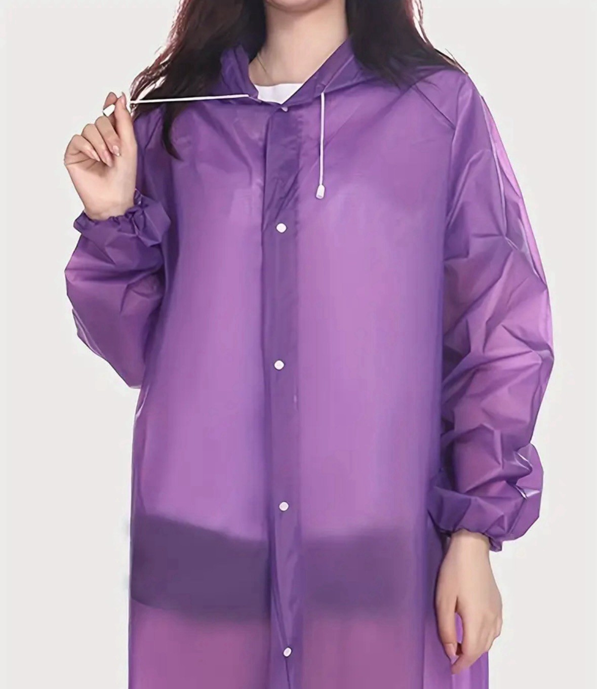 Unisex Adult High Quality Windproof EVA Thickened Hooded Reusable Raincoat