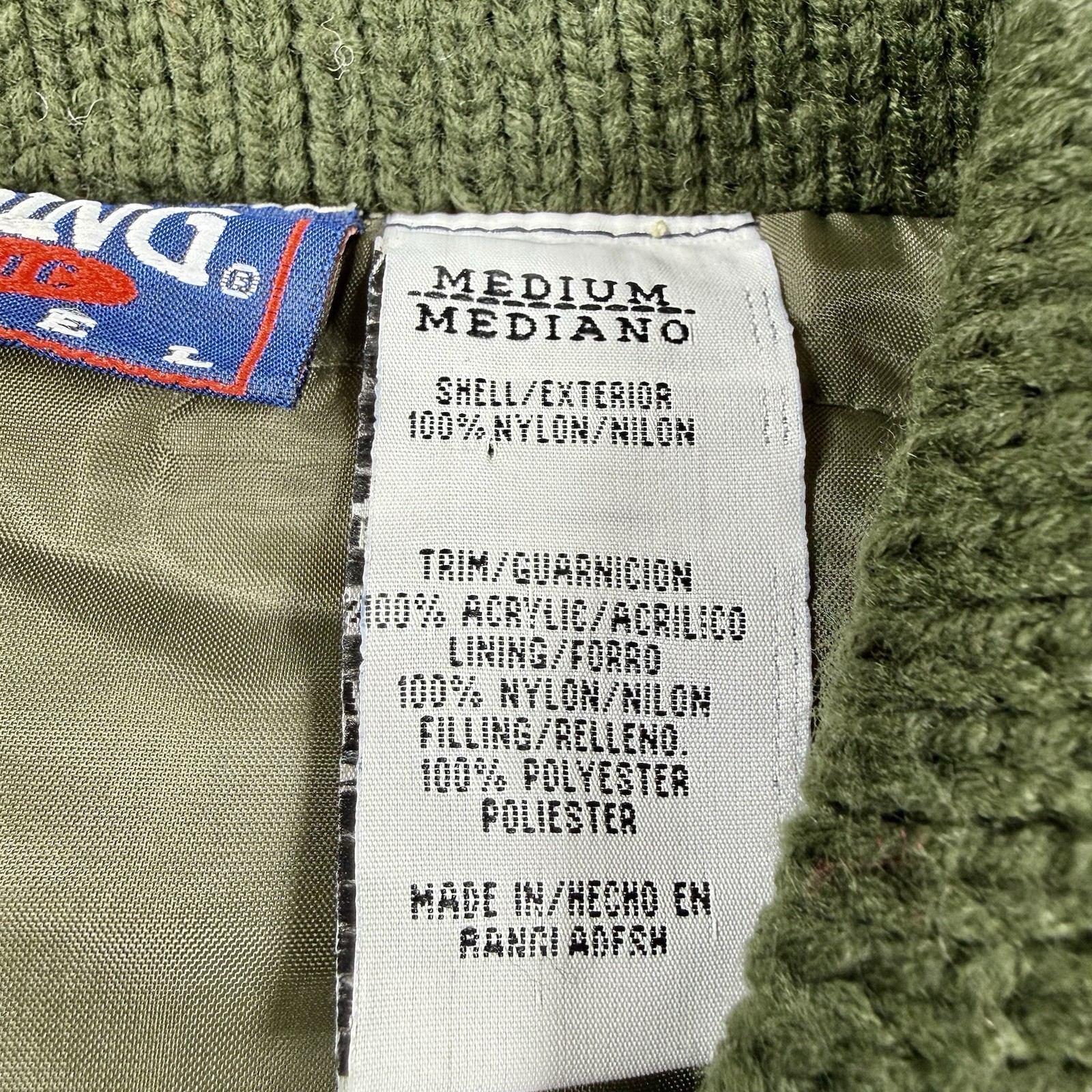 NWT Spalding Outdoor Nylon Utility Vest Men’s Medium Beige/Green Quilted Lining