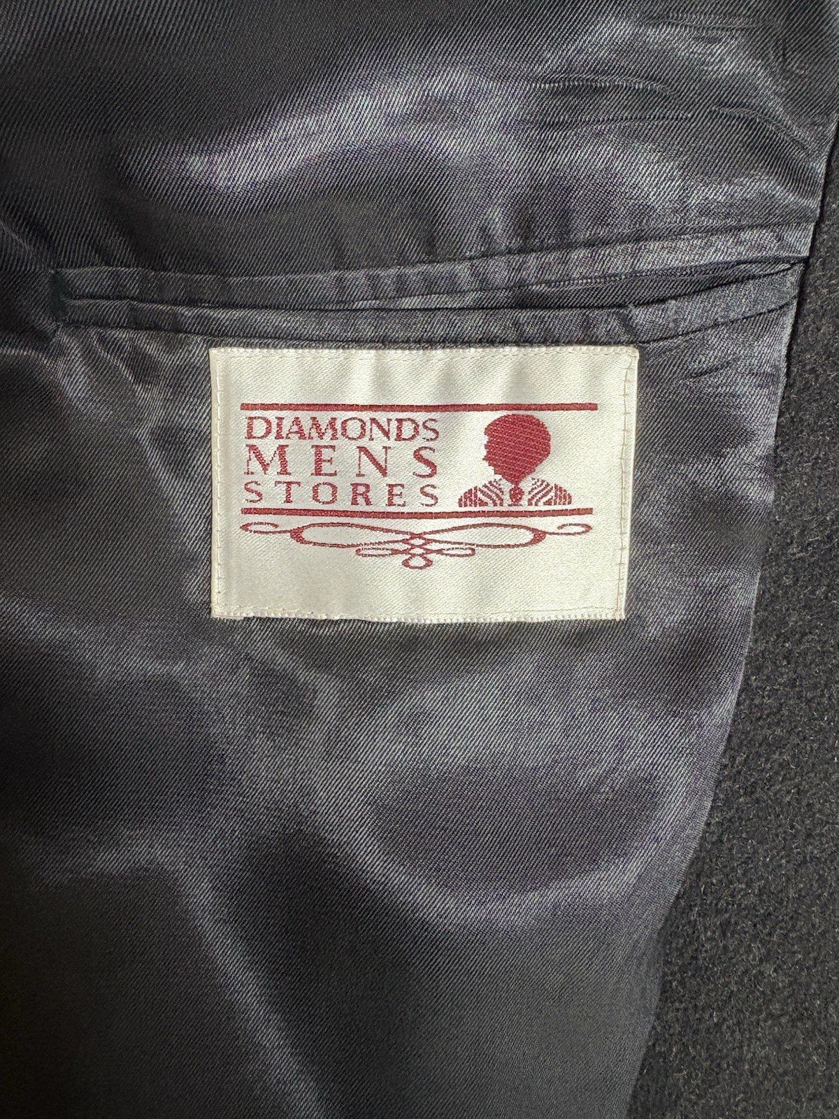 Oleg Cassini Cashmere Blend Overcoat 44R Black Wool Italy Fabric Vintage EUC