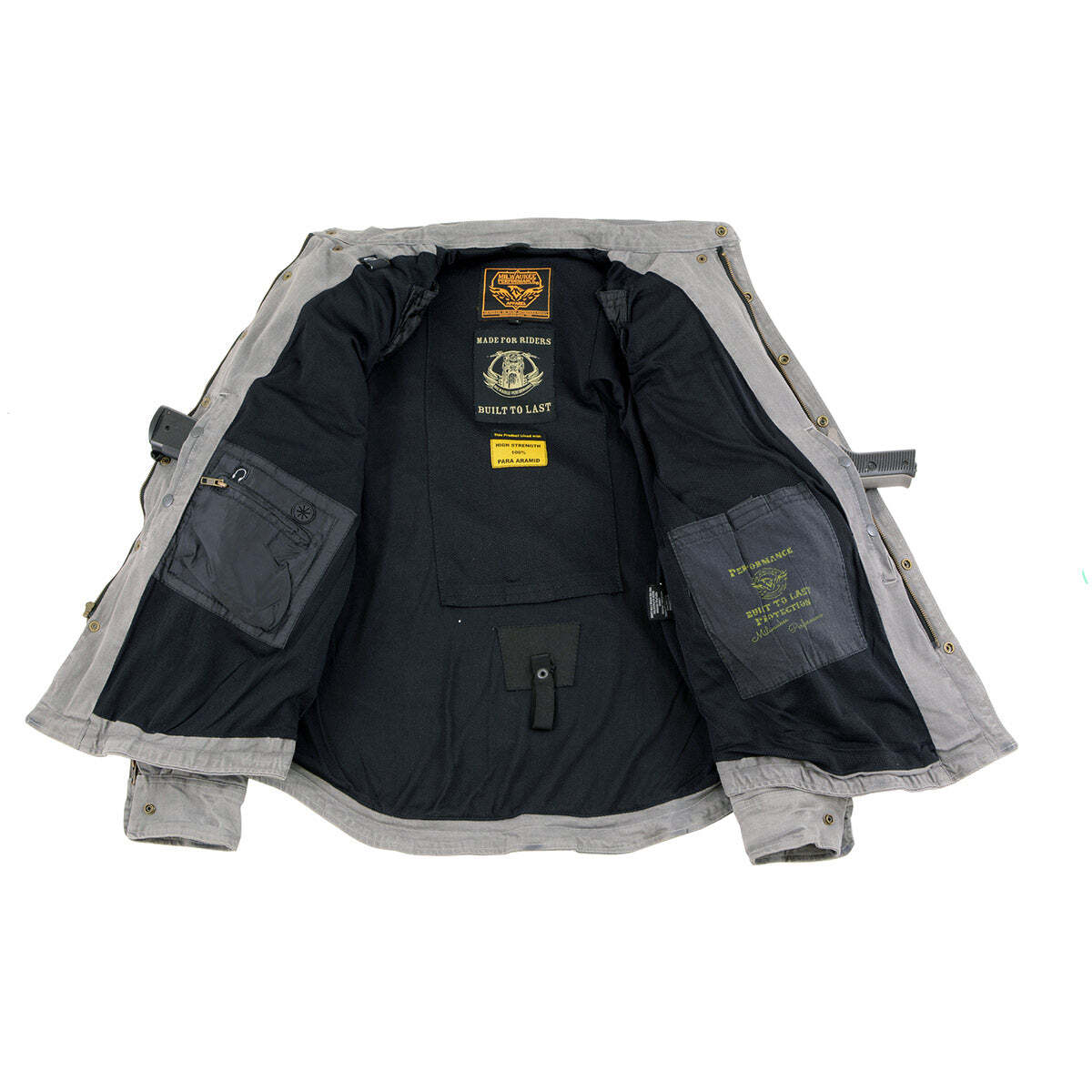 Milwaukee Performance Men’s Armored Denim Biker Shirt w/ Aramid® **MPM1621 Grey