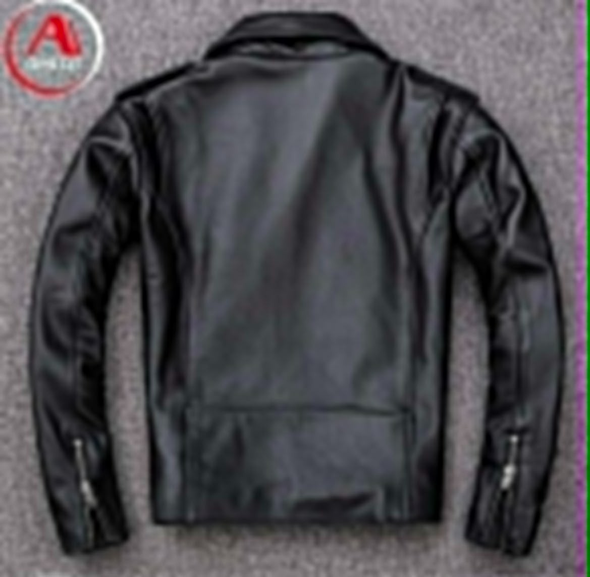 Men’s Leather Biker Jacket Black Motorcycle Moto Belted Asymmetrical Zip