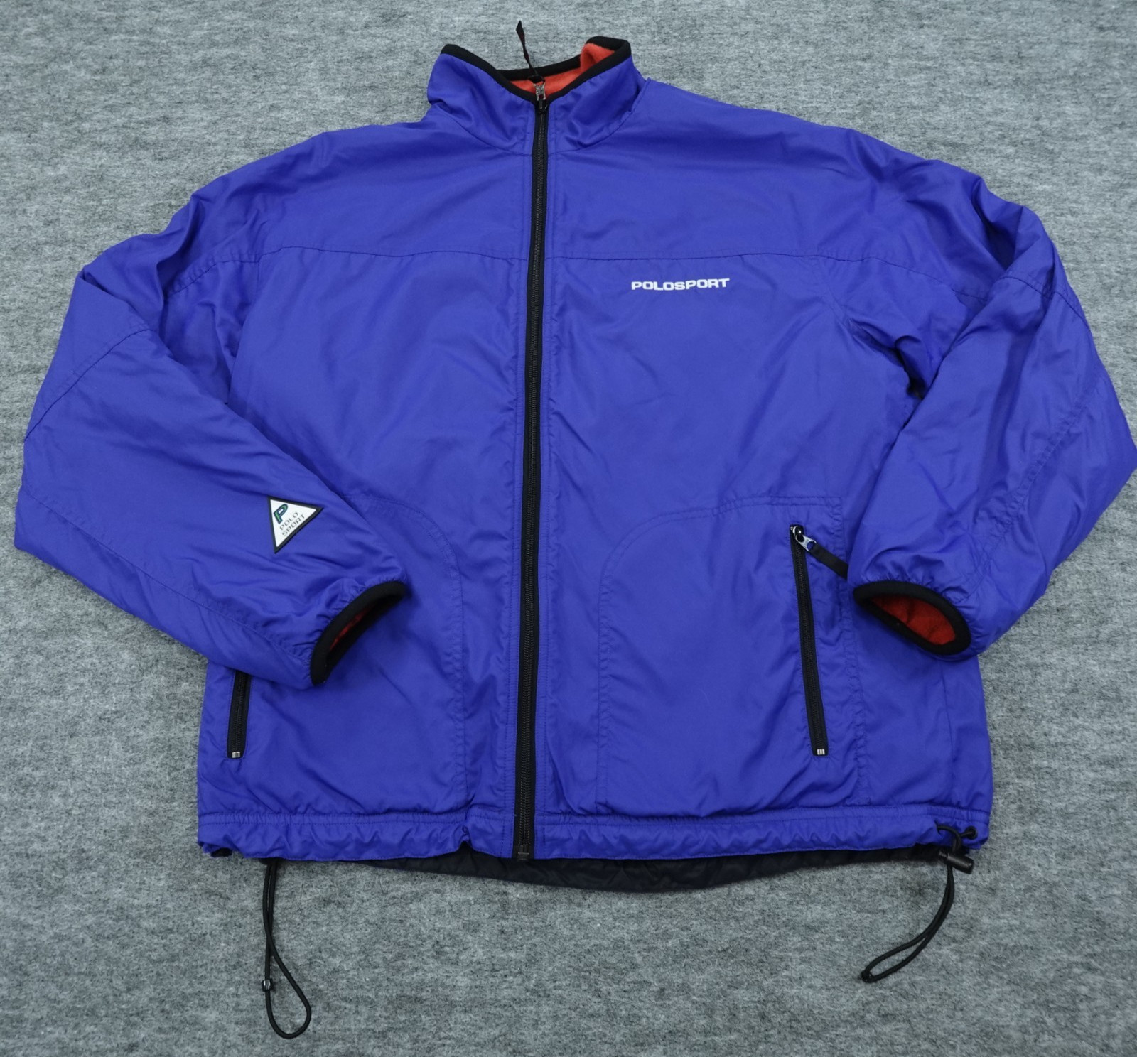 Vintage Polo Sport Ralph Lauren Jacket Mens Medium Reversible Fleece Nylon 90s