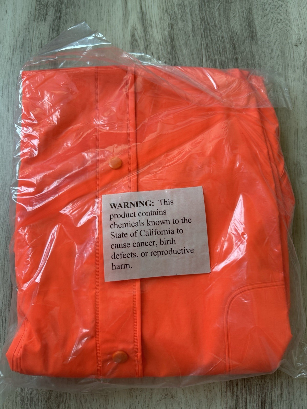 NWT Galeton Raincoat Orange 48″ XL Tall Extra Long Waterproof PVC Hooded 7970