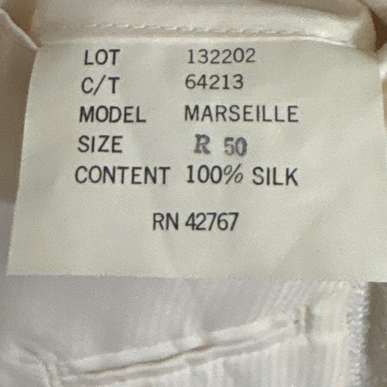 C&R Clothiers Mens 50R Off-White Raw Silk Blazer Two Button Sport Coat **Flaw