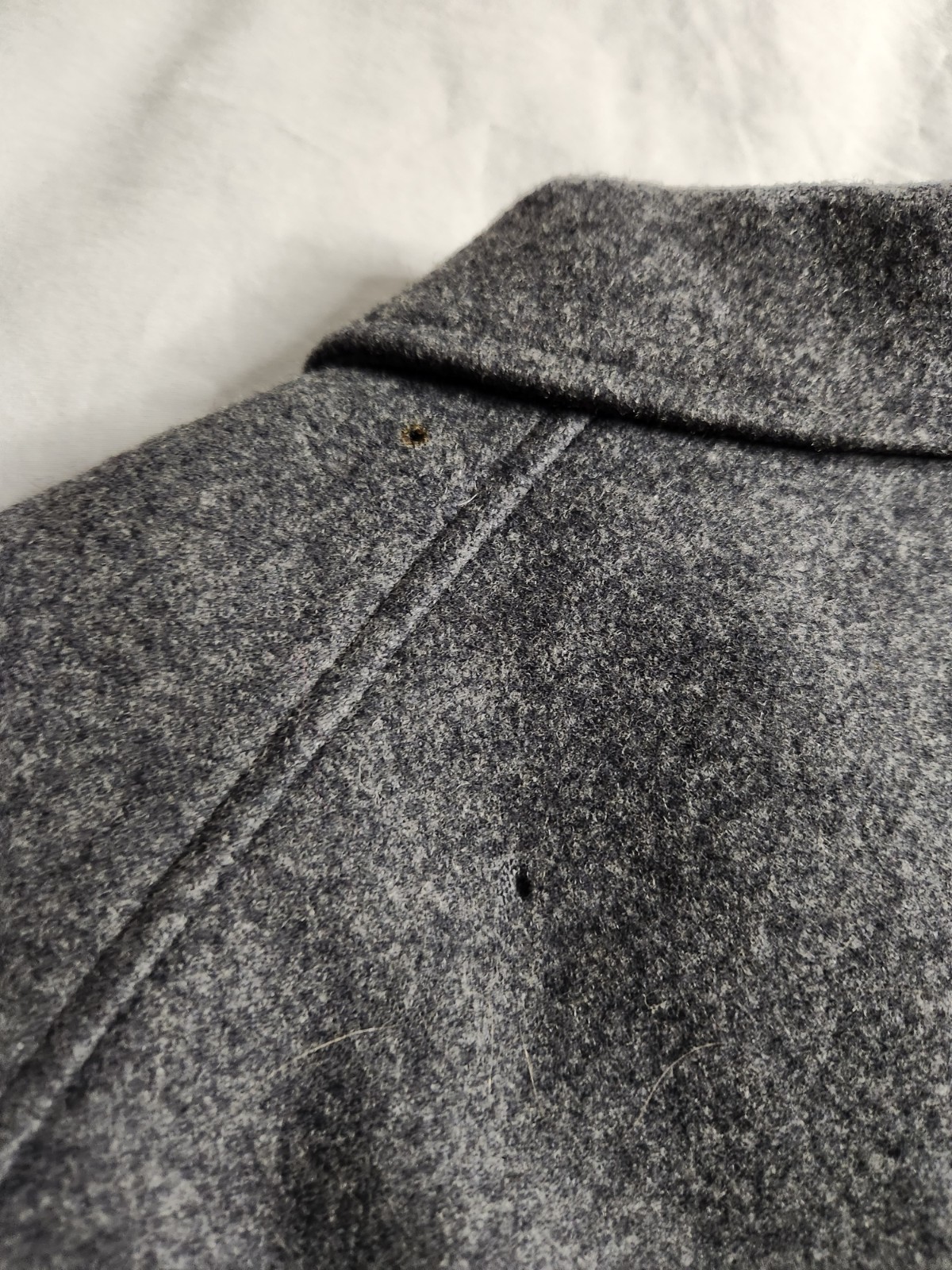 Vintage 80s Pendleton Wool Flannel Lined Bomber Jacket Mens Size Large Gray USA