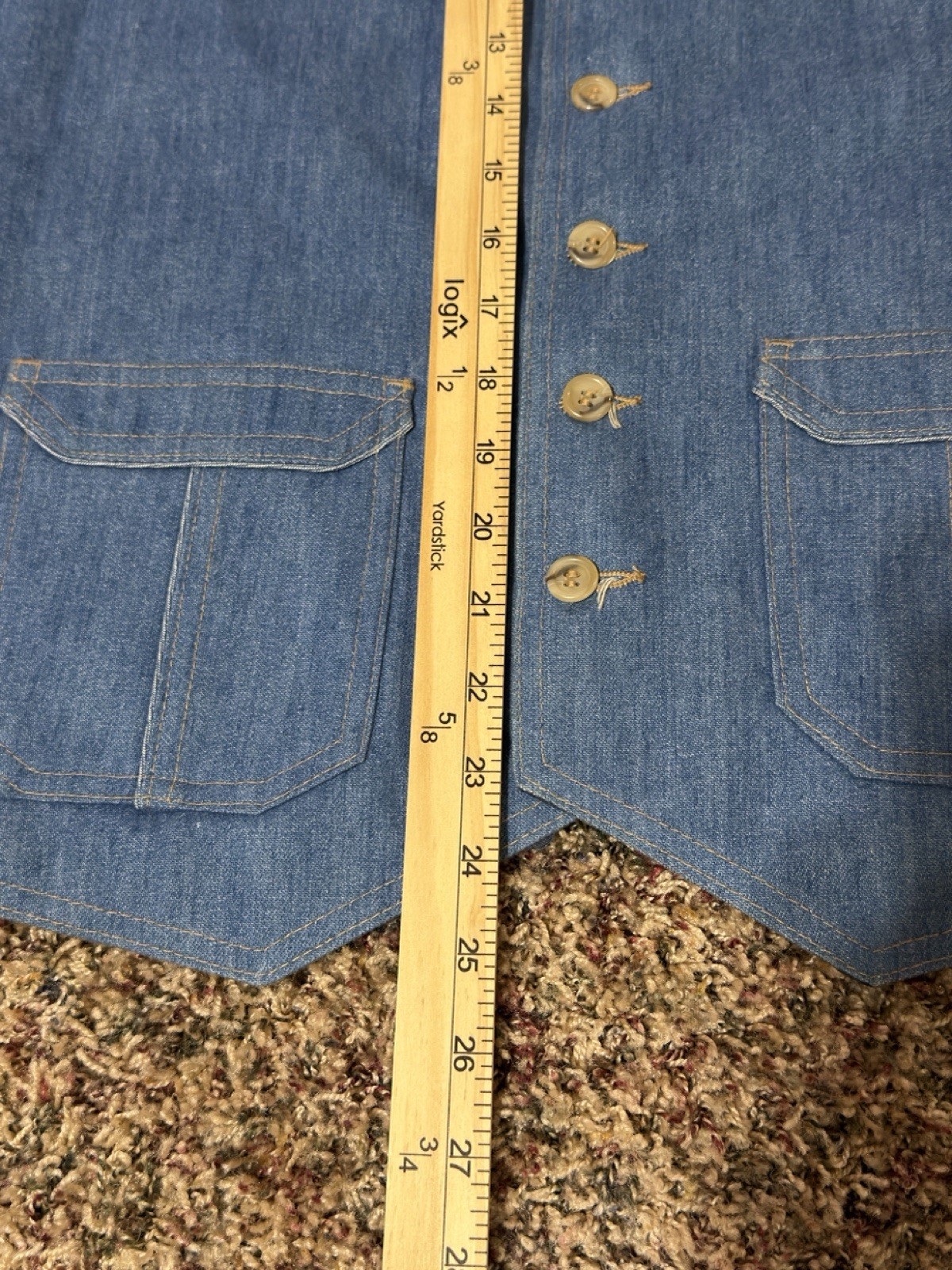 Vintage Levi’s Sportswear men’s denim vest dry clean only rare find