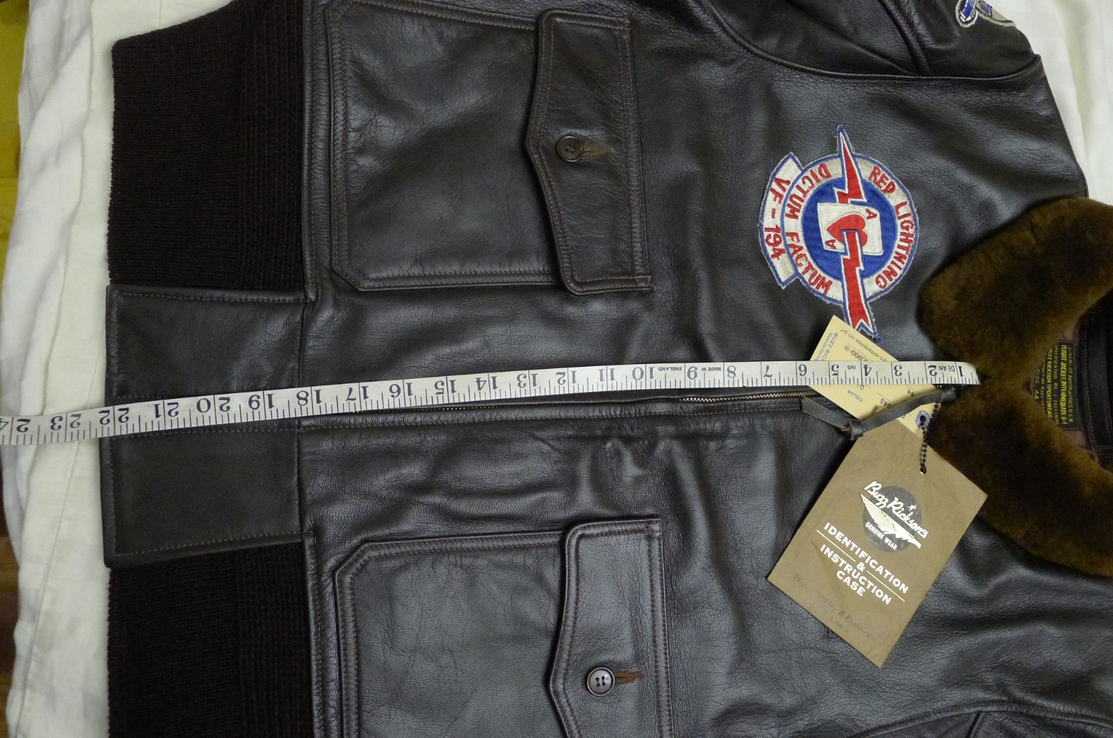 Buzz Rickson G-1 size 44 with factory patches US seller
