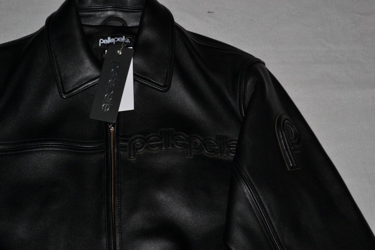 AUTHENTIC MEN’S CORDED PELLE PELLE CLASSIC LEATHER JACKET BLACK All Sizes