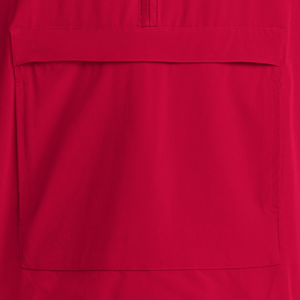 adidas Coach Short Sleeve 14 Quarter Zip Pullover Mens Red Casual Athletic Outer
