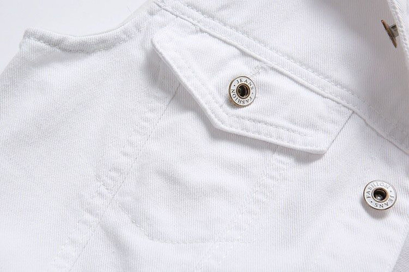 Hot Mens Causal White Short Denim Vest Slim Jacket Sleeveless Top Jean Waistcoat