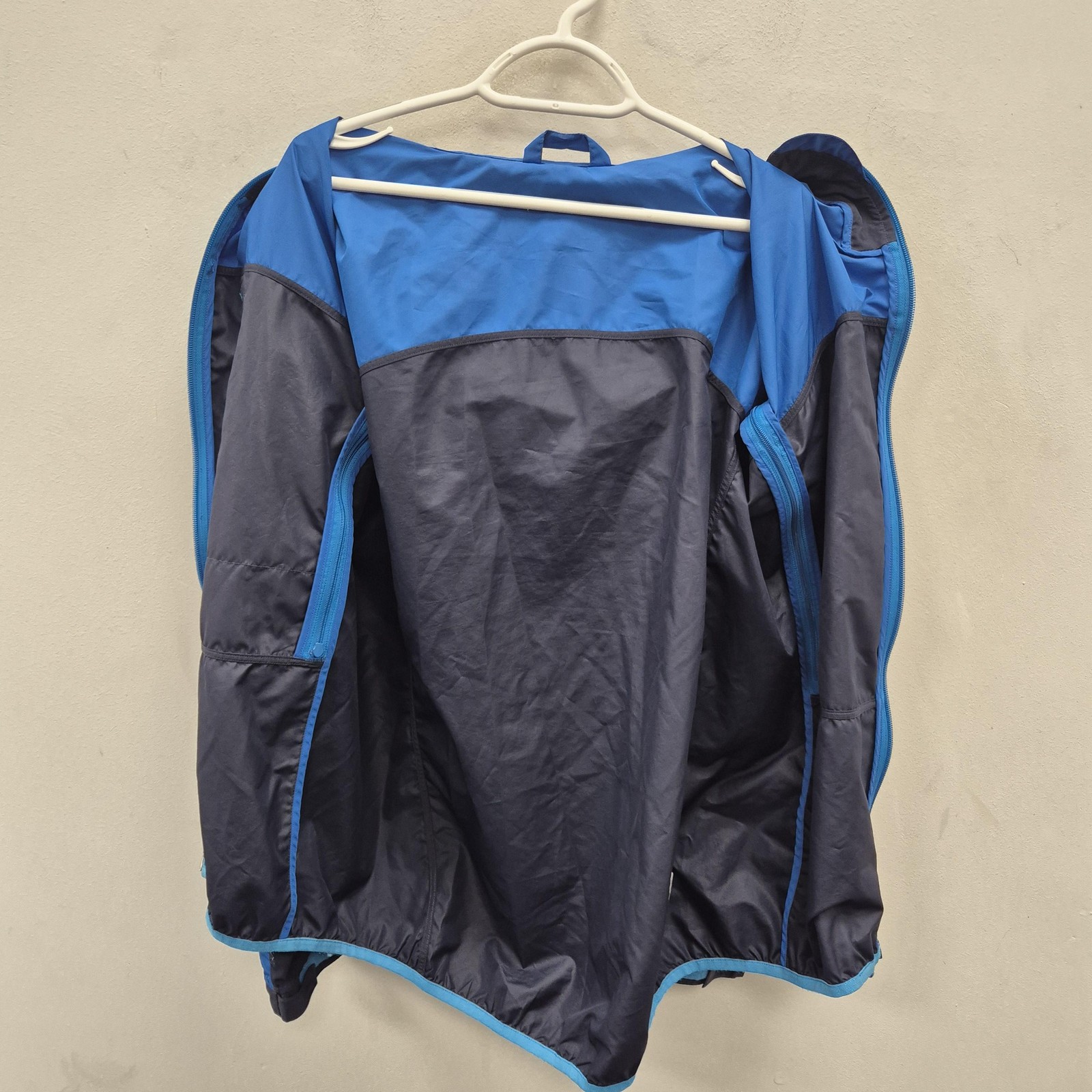 Paramo Jacket Mens Size M Blue Nikwax Windproof Hooded Hiking Walking Outdoor