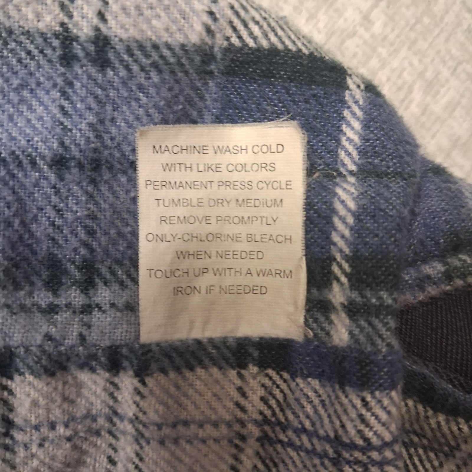 Vtg Men’s Haband Flannel Lined Shirt Jacket Shacket~Pockets Snaps ~ SZ LG Blue