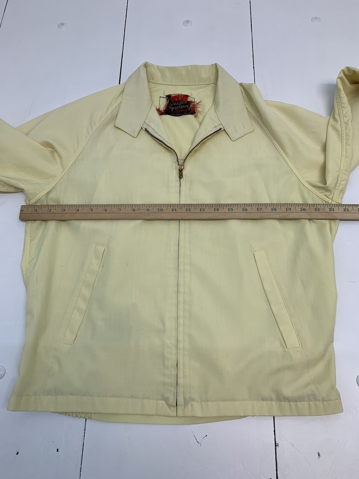 Oakbrook Sportswear Men’s Zip Up Jacket Easter Yellow Size N/A Vintage