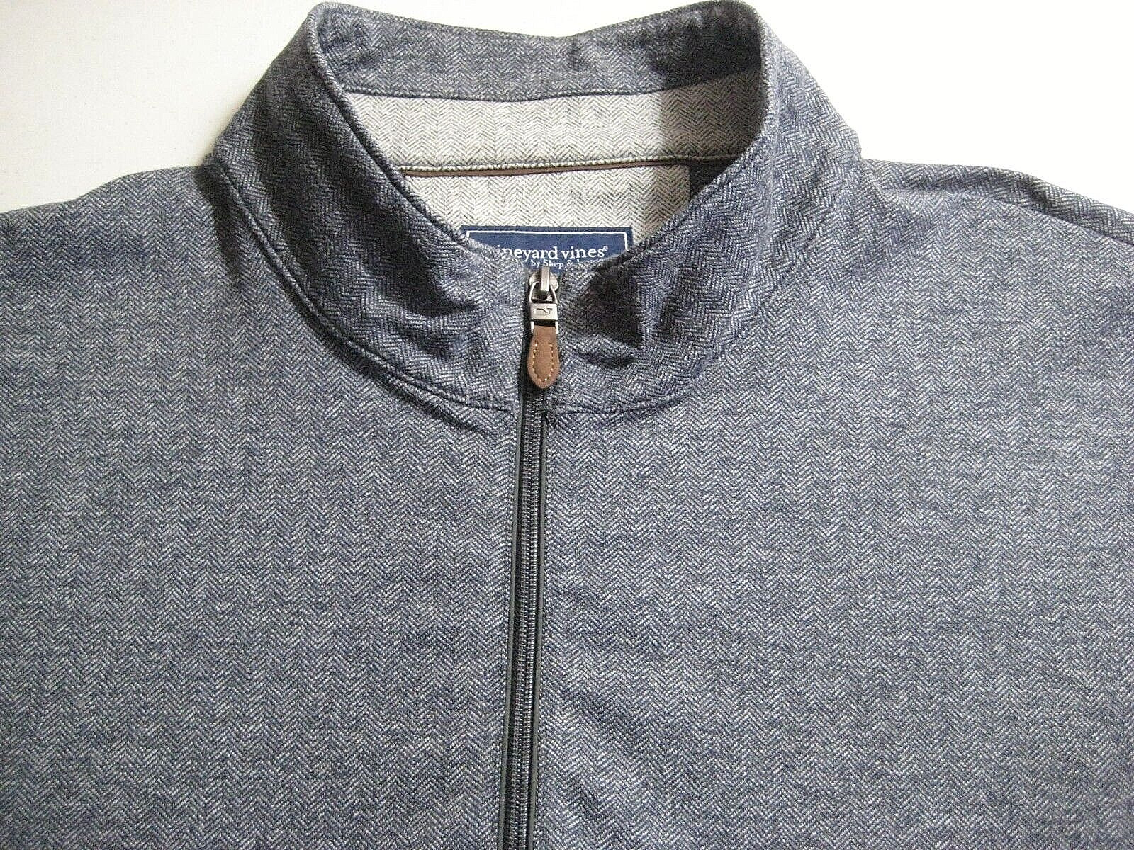 EUC- Vineyard Vines 1/3 Zip Knit Pullover Jacket- XXL- 88% Polyester 12% Spandex