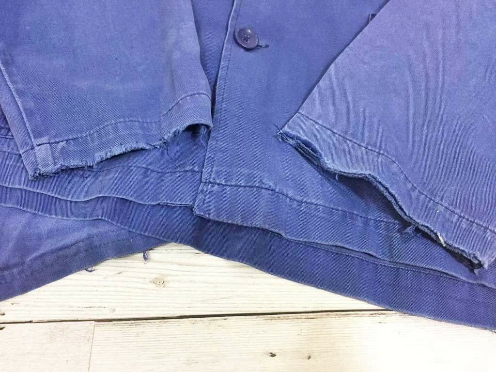 Vintage 1960s Faded EU French Blue Worker Chore Jackets – Sizes XS S M L XL