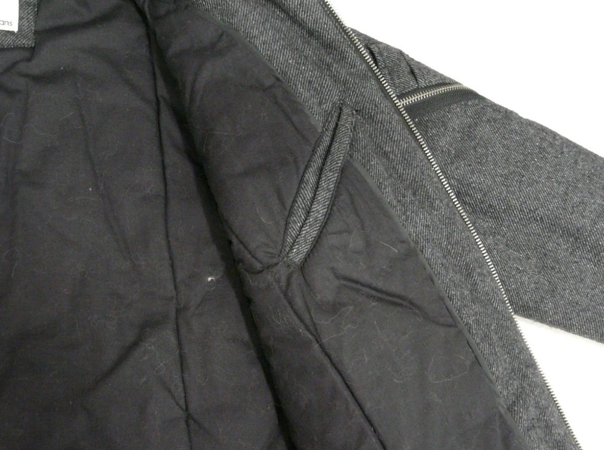 Calvin Klein Bomber Jacket Mens M Charcoal Gray Zip Pockets Ribbed Heavyweight