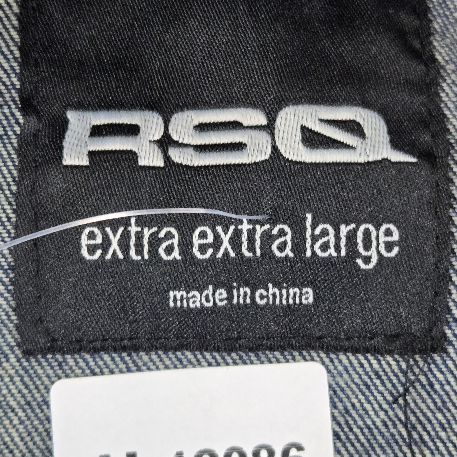 RSQ Men Jacket XXL Navy Hooded Denim Button Drawstring NWT