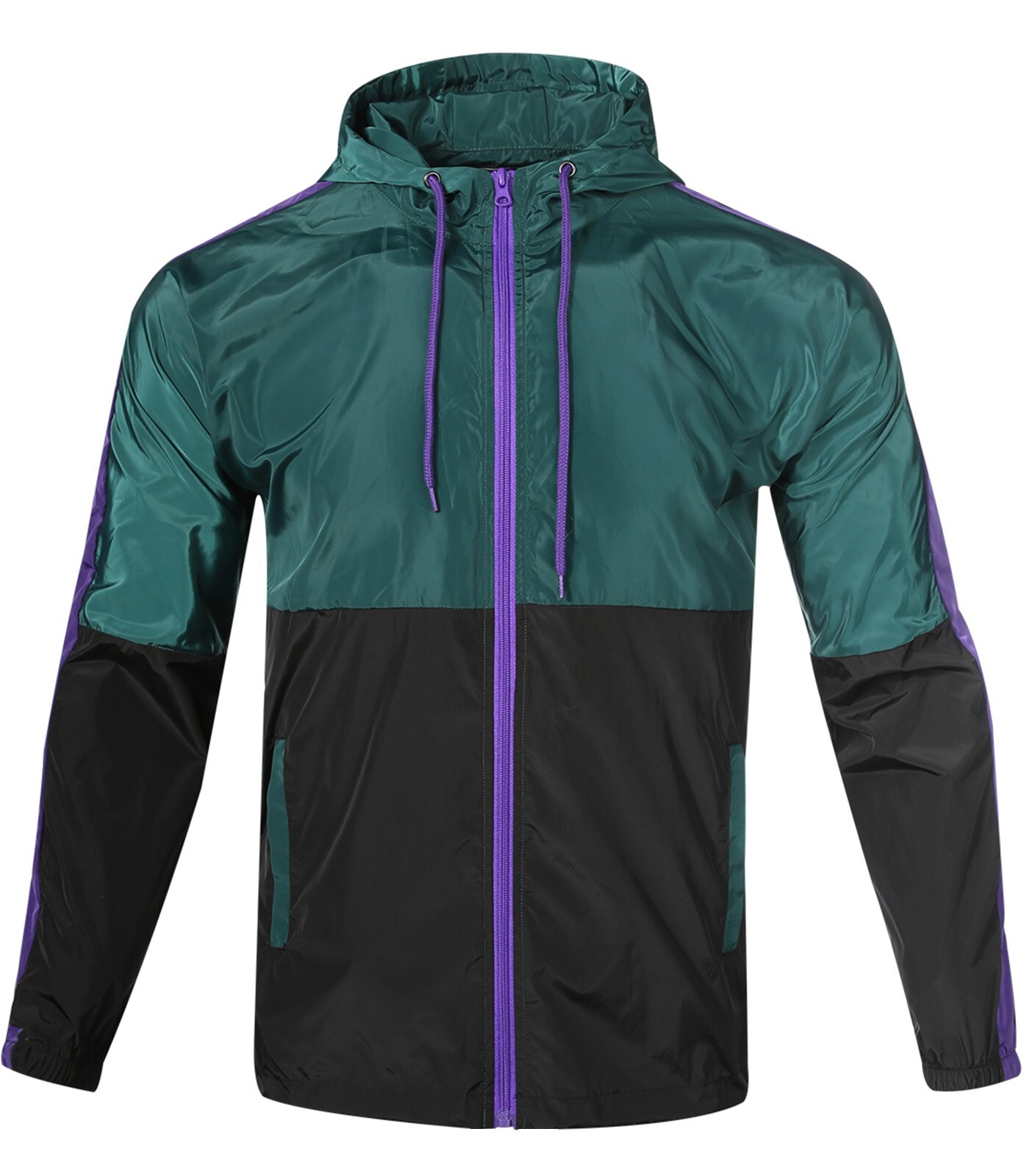 Men’s Light Running Hiking Jacket with Hood Windbreaker Pullover Coats Hoodie