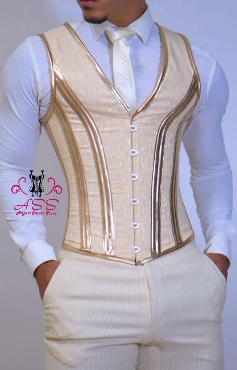 Male Corset Vest ,Waist Trainer Tummy Control Slimming Sleeveless Shapewear Vest