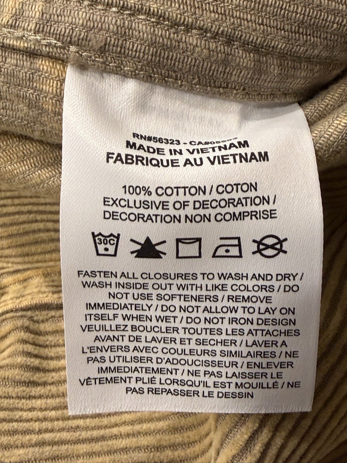Jordan Flight Corduroy Chore Jacket Men’s XL Tan IF1825-247 NWT