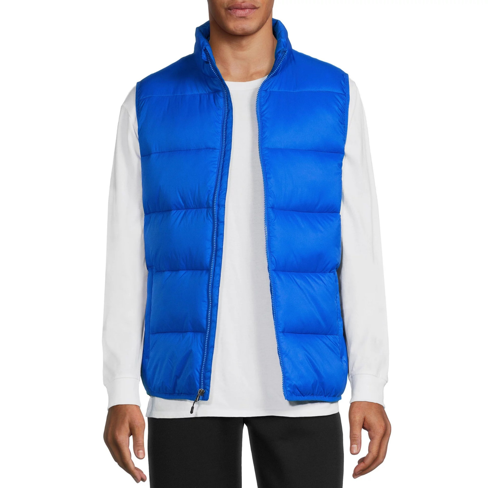Swiss Tech Mens Puffer Vest Blue Performance Gear Size L, XL, 2XL, 3XL Zip Front