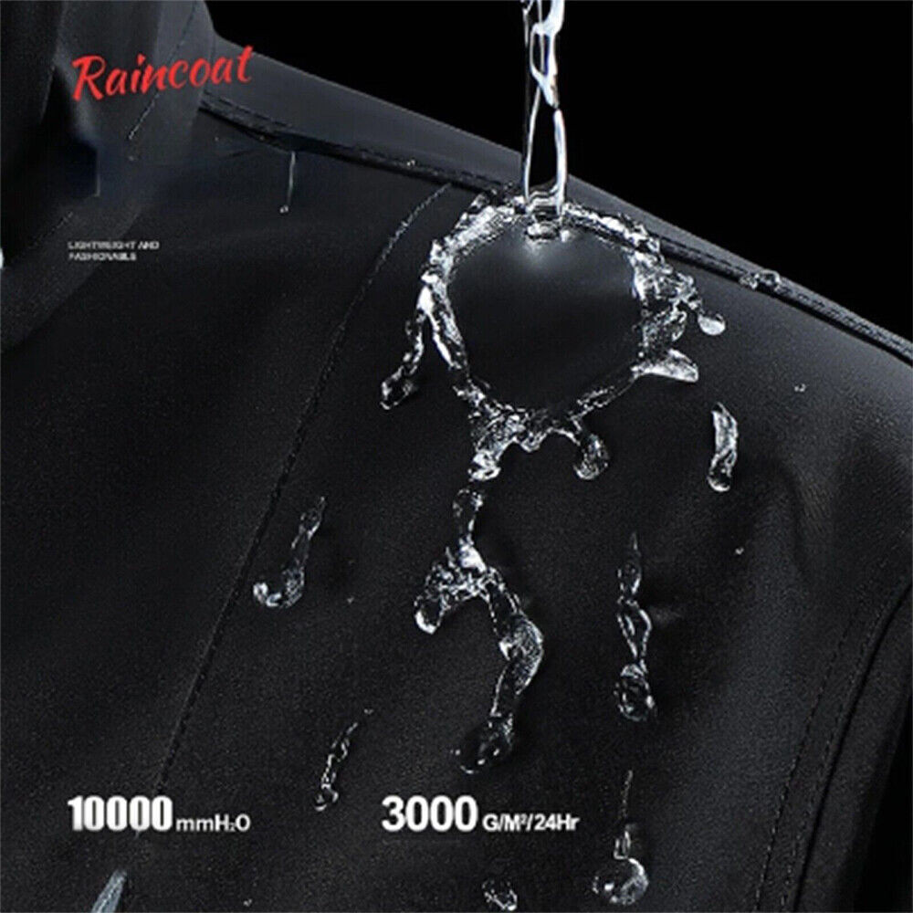 Mens Women Rain Suit Jackets Pant Gear Raincoat Waterproof motorcycle US