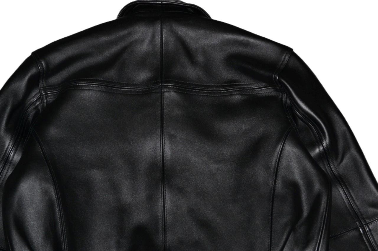 AUTHENTIC MEN’S CORDED PELLE PELLE CLASSIC LEATHER JACKET BLACK All Sizes