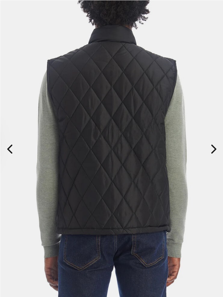 SPRING & MERCER Men’s Black Diamond Quilted Vest Jacket NEW Large L