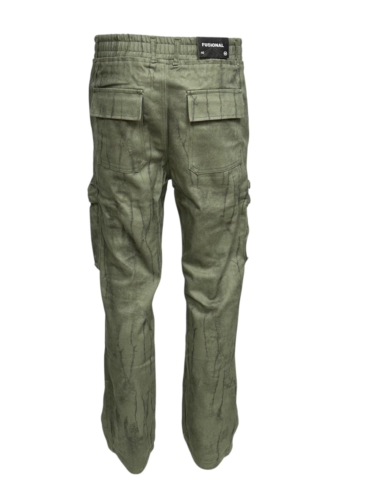 Mens Green Denim Suit Cargo Jacket & Jeans Set 100% Cotton Tracksuit Set S-2XL