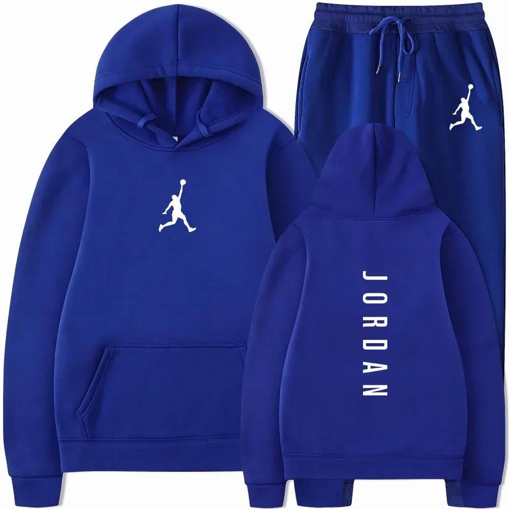 Men’s Hoodie and Jogger Pants Set Outdoor Casual Two-Piece Outfit