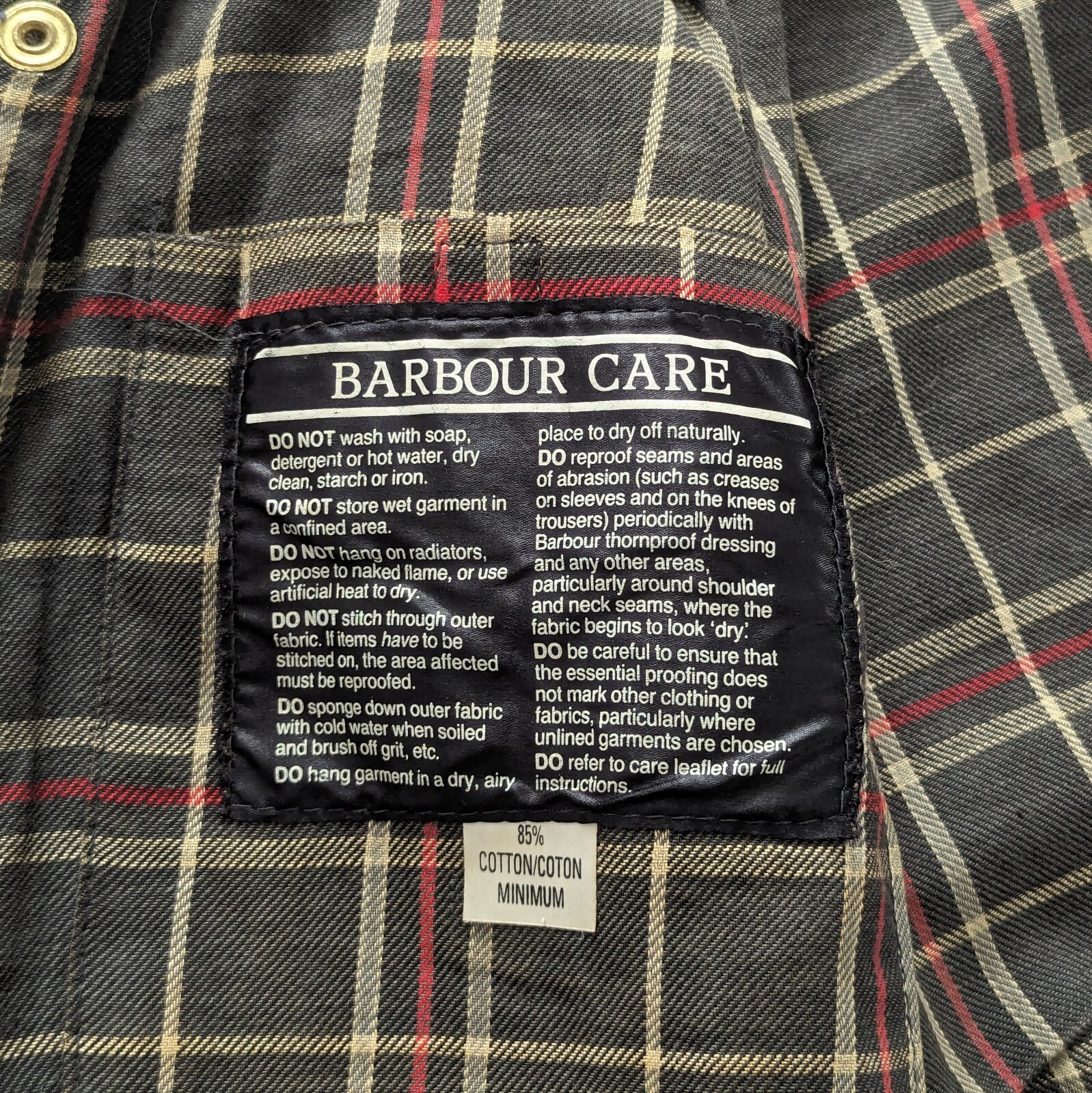 Barbour Two Crown A105 Bedale Wax Jacket 81cm/32in Made In England
