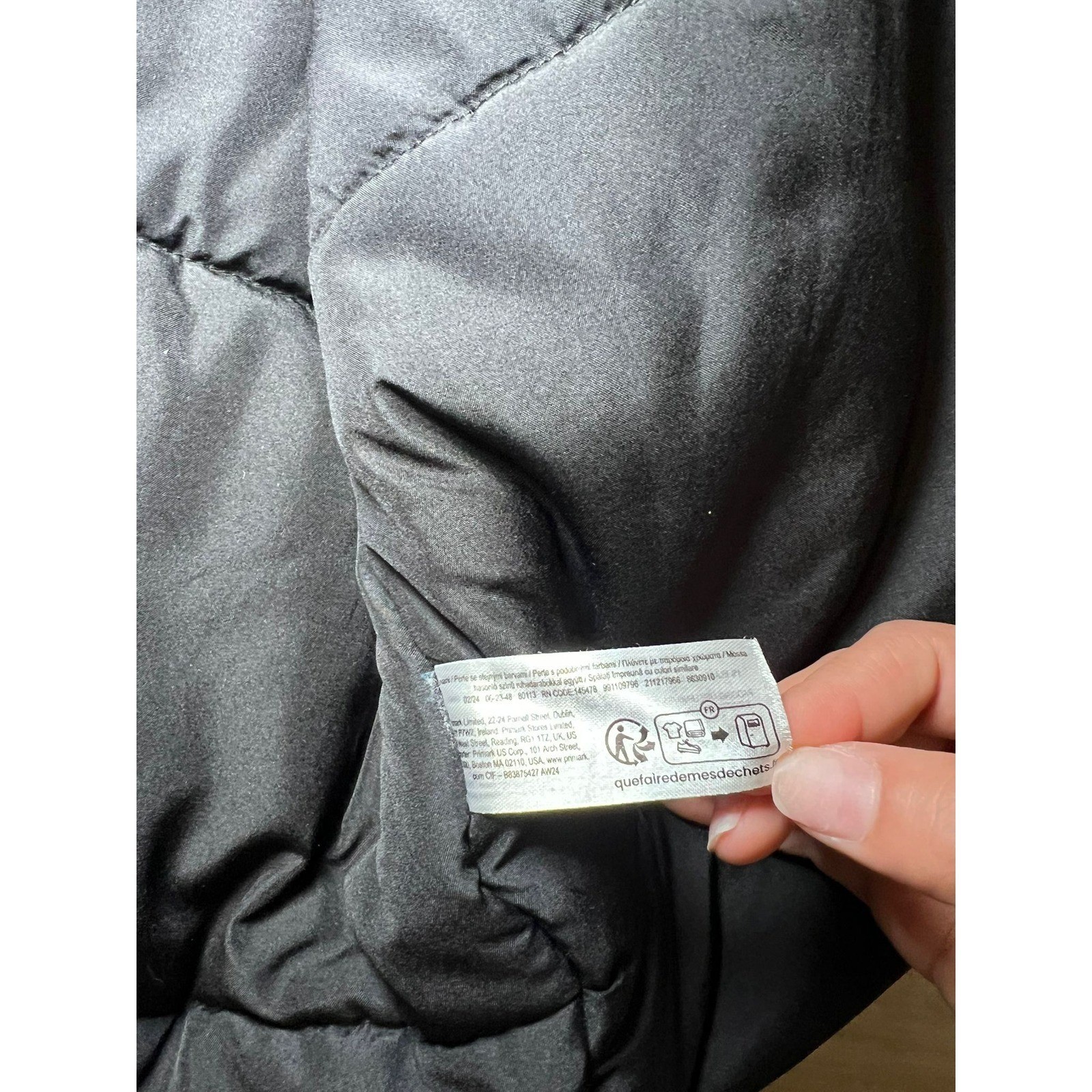 Primark Men’s Navy Blue Hooded Parka Jacket Medium Shower Resistant Thermal