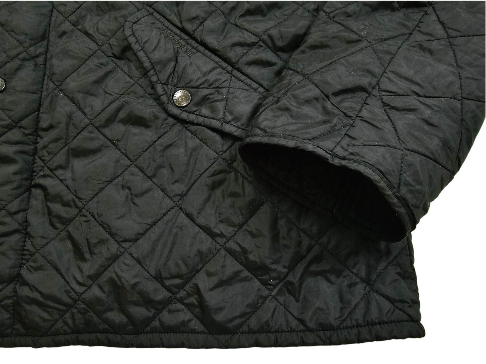 *HOT Men’s BARBOUR @ CHELSEA SPORTS QUILTED Corduroy Collar Zip BLACK Jacket XXL
