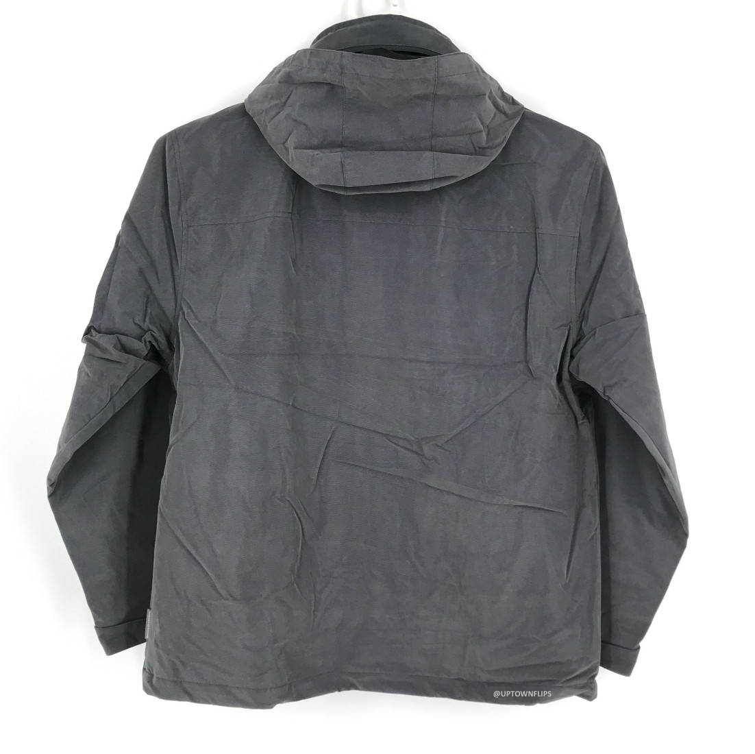 Rugged Elements Mens Jacket XL Gray Full Zip Hooded Wind Water Resistant Lined
