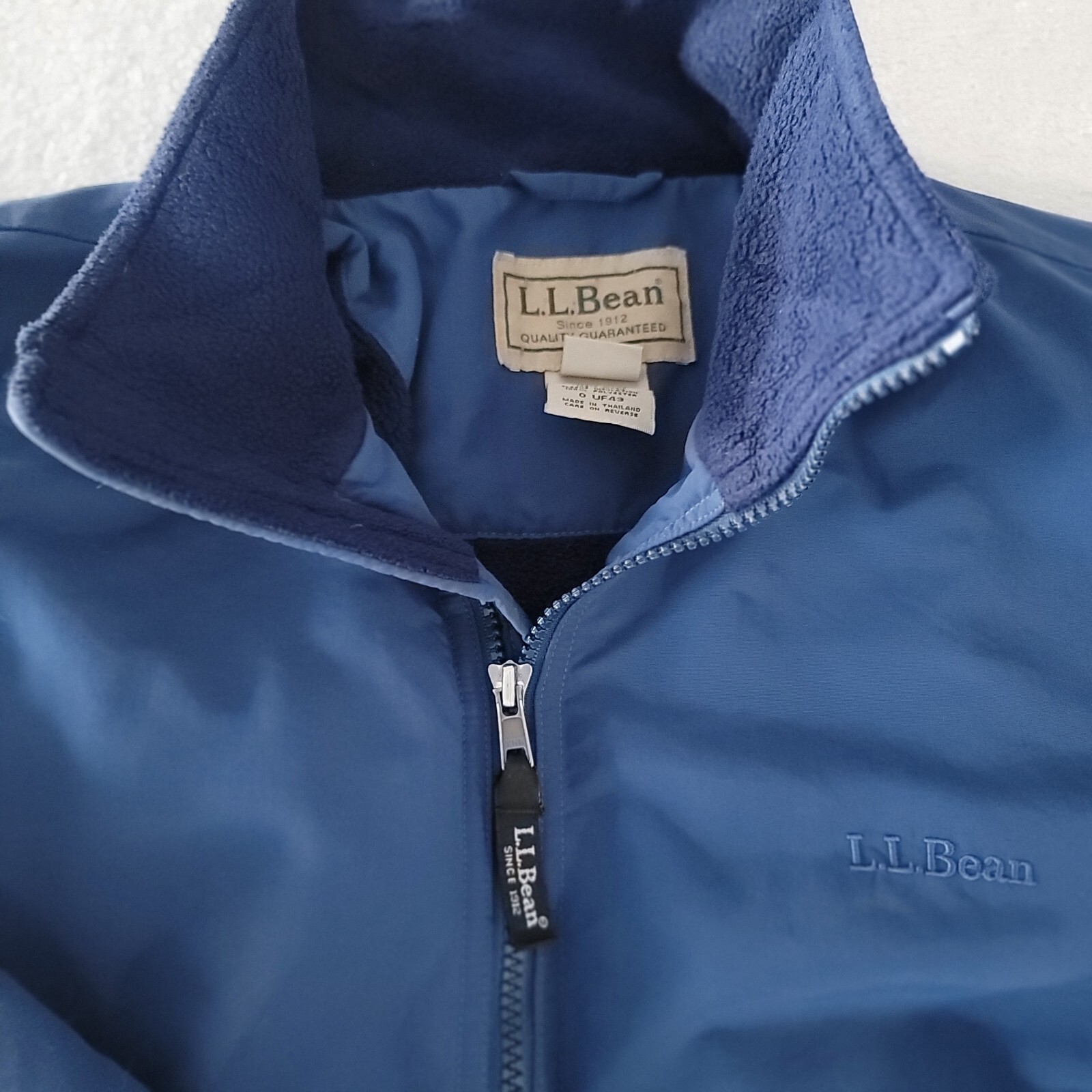 Vintage L.L. Bean Men’s Medium Blue Warm-Up Jacket Classic Outdoor Shell Used