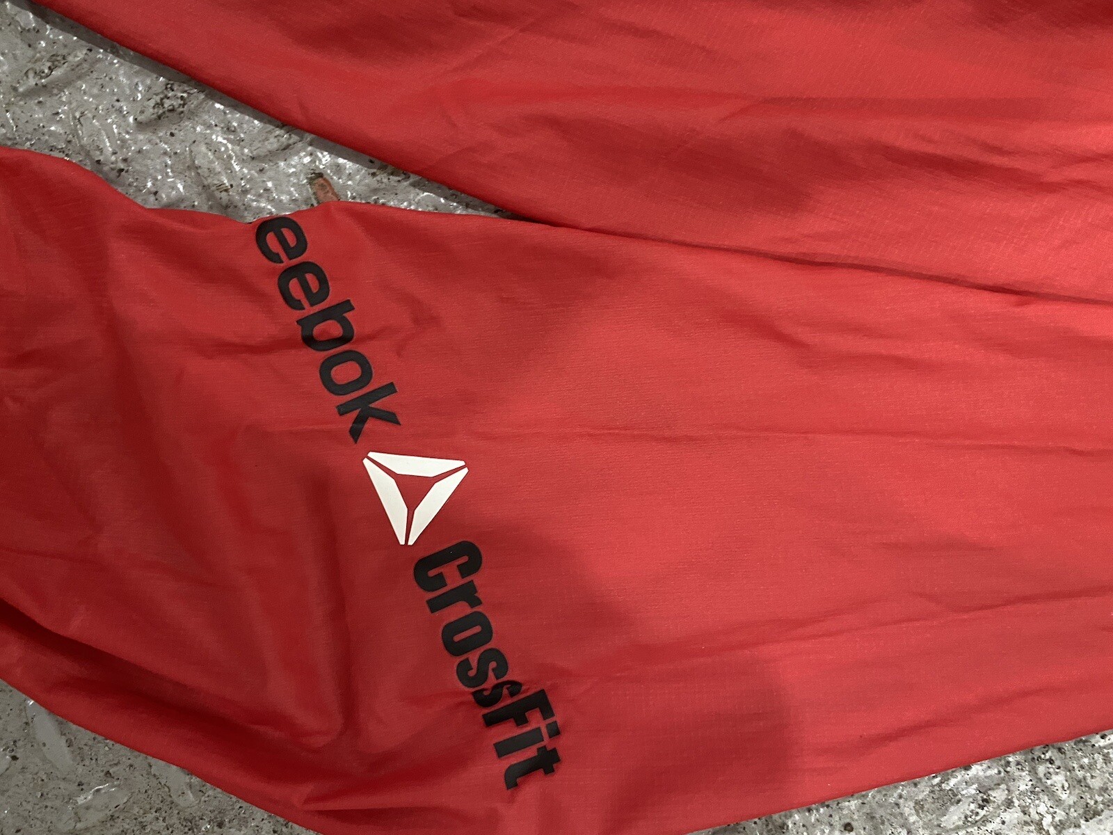Reebok Jacket Mens XL Wind Breaker CrossFit Solid Red Full Zip Lightweight VTG
