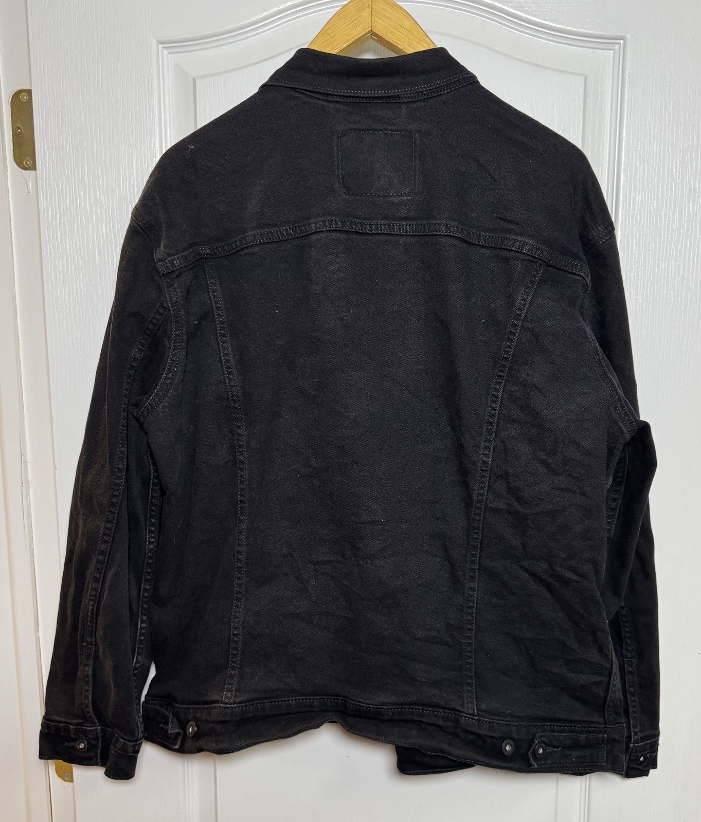 Levi’s Denim Trucker Jacket Men’s Size 2XL Black Stretch Button Up Cotton