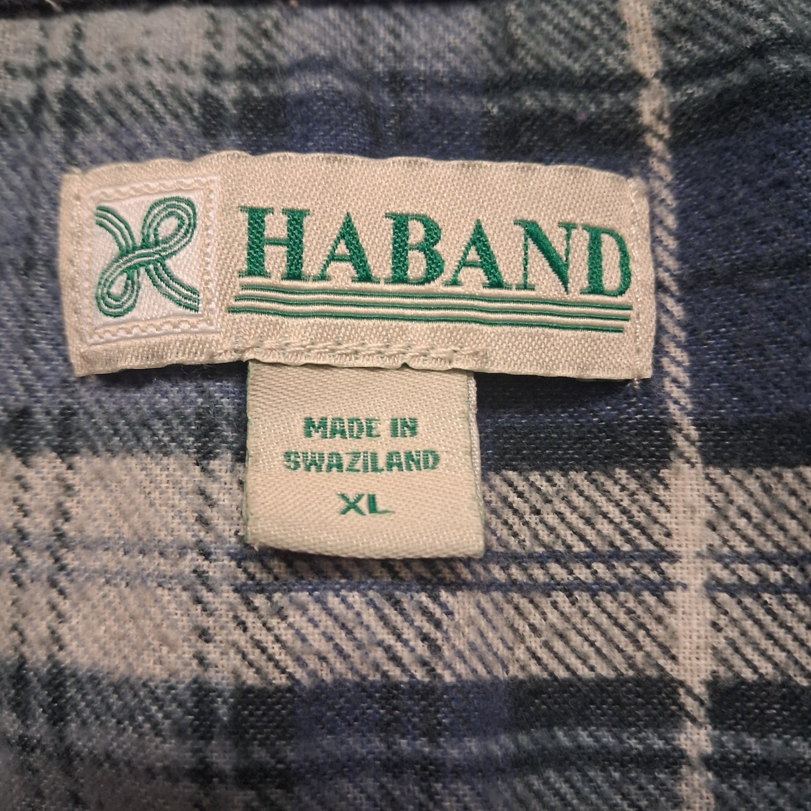 Vtg Men’s Haband Flannel Lined Shirt Jacket Shacket~Pockets Snaps ~ SZ LG Blue