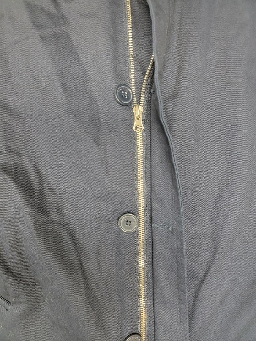 NWT~FIVE FOUR~ Men’s M Coat Dillion Navy Blue Button and/or Zip 100% Cotton New