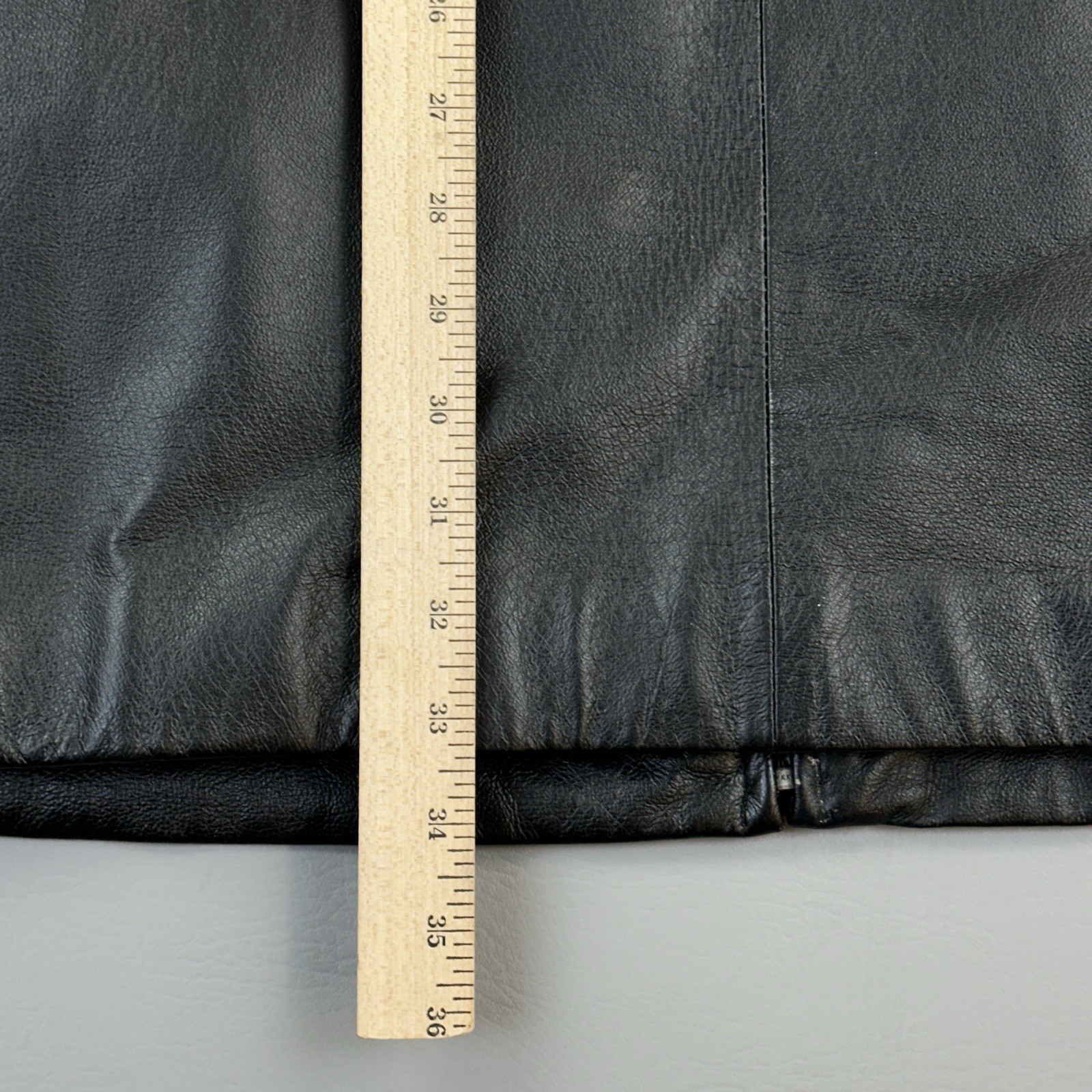 Vintage St Johns Bay Jacket Mens 2XLT Black Genuine Leather Quilt Lined Bomber