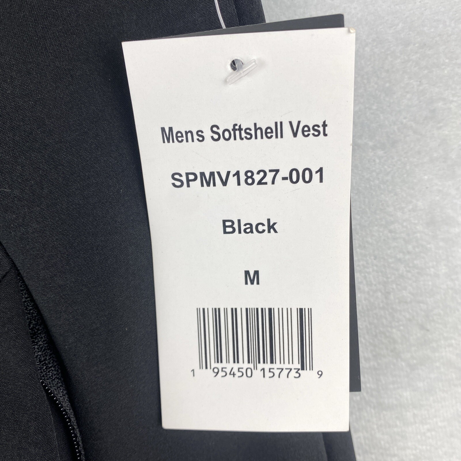 Mens Sportsmans Warehouse Employee Full Zip Vest sz M Blk Polyester, Spandex NWT
