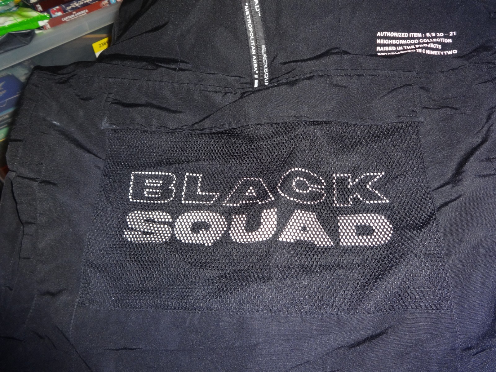 Black Squad half-zip anorak windbreaker jacket medium