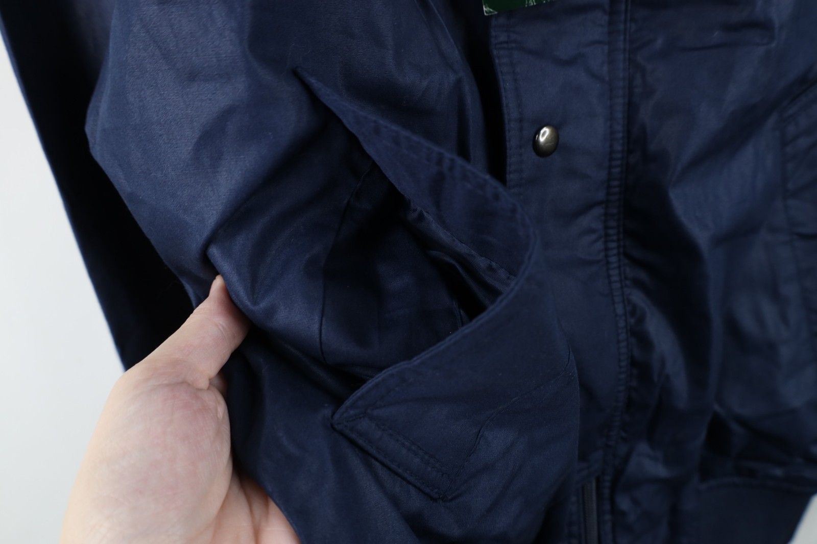 Deadstock Vintage 80s 90s Streetwear Mens Medium Zip Off Bomber Jacket Vest Blue