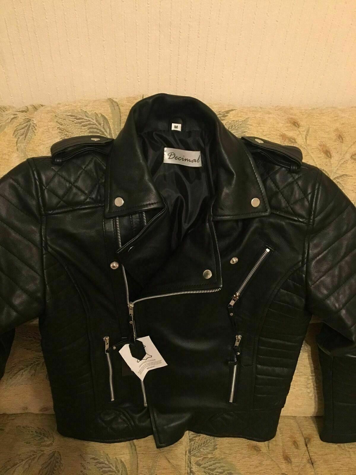 MENS ASYMMETRICAL BIKER LEATHER JACKET SLIM FIT 100% SHEEPSKIN REAL LEATHER